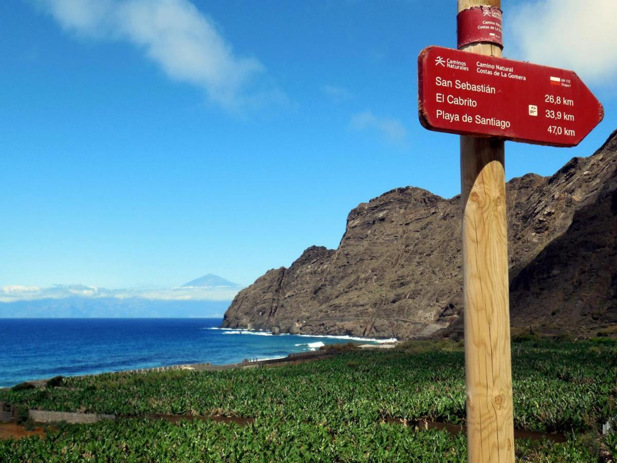 Casa La Sabina Roja 1 - Casa Con Impresionantes Vistas Sobre Hermigua Y El Mar Exteriör bild